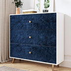 Wallercity Dark Blue Flocking Fabric Wallpapers - Image 7