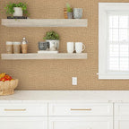 TANONE Dark Coffee Linen Wallpaper Self-Adhesive- Grasscloth Contact Paper Peel - Image 4