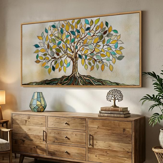 Large Framed Tree of Life Wall Art - Image 2