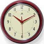 Infinity Instruments LTD. Retro 12 inch Silent Sweep Non-Ticking Mid Century by InfinityInstruments