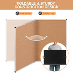 Cork Board Bulletin Board 36 x 48, Foldable Office Board - Image 5