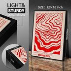 Retro Red Abstract Eye Canvas Wall Art Vintage Hippie Trippy Poster Affirmation - Image 2