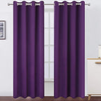 LEMOMO Blackout Curtains 66 x 84 inch/Purple Curtains Set of 2 Panels/Thermal by Lemomo