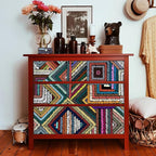 Retro Textured Peel and Stick Wallpaper Geometric Patchwork color Mosaic - Image 3