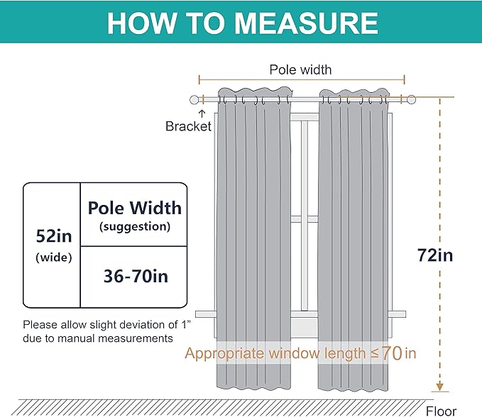 NICETOWN 100% Blackout Window Curtain Panels, Full Light Blocking Drapes - Image 8