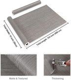 CRE8TIVE Dark Grey Grasscloth Wallpaper Removable Textured Wallpaper Stick and - Image 8