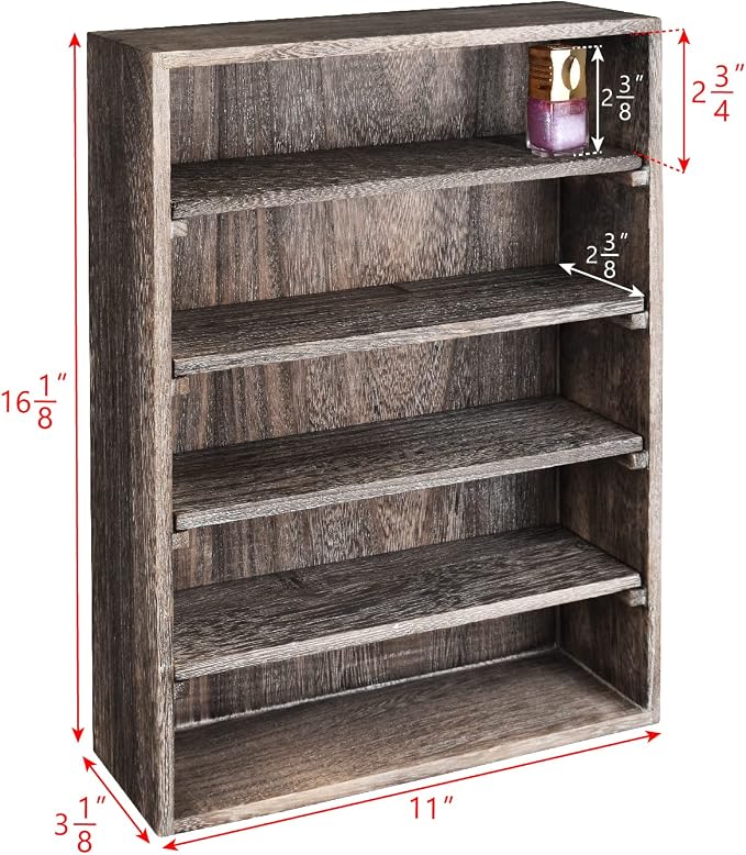 Ikee Design Wooden Wall-Mounted Display Shelves Rack - Image 3