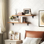 HOOBRO Floating Shelves for Wall, 23.6" Wall Mounted Shelves Set of 2, Hanging - Image 5