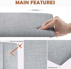 IFNOW Upholstered Wall Mounted Headboard, 3D Soundproof Wall Panels Peel and - Image 3
