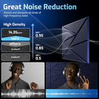 12 Pack Acoustic Panels with Self-Adhesive, Sound Panels High Density, - Image 5