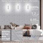 12 Pack Self-Adhesive Soundproof Wall Panels, 1.2lb/ft³ High Density, Thicker - Image 6