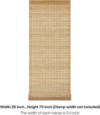 LazBlinds No Tools No Drill Bamboo Roller Shades, Cordless Bamboo Blinds - Image 7