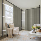 100% Blackout Room Divider Curtains Sets Grey W100 x L96 in 2 Panels No Drill - Image 9