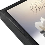Floating Framed Zen Wall Art, Just Breathe Stone Poster Picture - Image 2