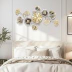 Wall Clocks for Living Room Decor, Large Wall Clock, 3D Creative Metal Ginkgo - Image 5