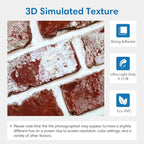 COMSTICKC 3D Faux Brick Wall Panels Peel and Stick, Not Real Brick, Small Size - Image 4