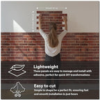 CONCORD WALLCOVERINGS ™ Retro-Art 3D Faux Brick Wall Panels - Image 2