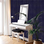 Navy Blue Grasscloth Peel and Stick Wallpaper Texture Contact Paper 23.6"x480" - Image 5