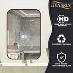 24x36 Inch Black Wall Mirror for Bathroom, Brushed Metal Framed Mirror - Image 5