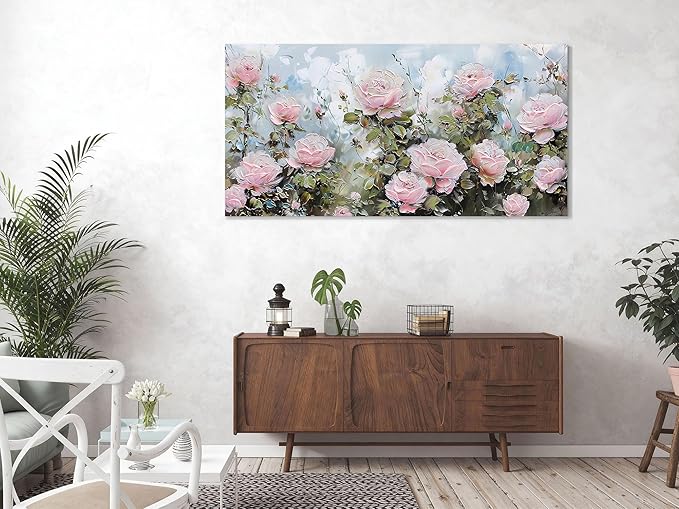 Ardemy Flower Wall Art Canvas Art Wall Decor, Floral Painting Textured Picture - Image 5