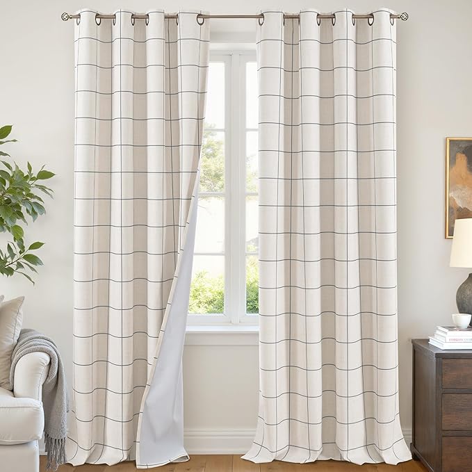 Lajode Plaid Patterned Curtains Thermal Insulated by Lajode