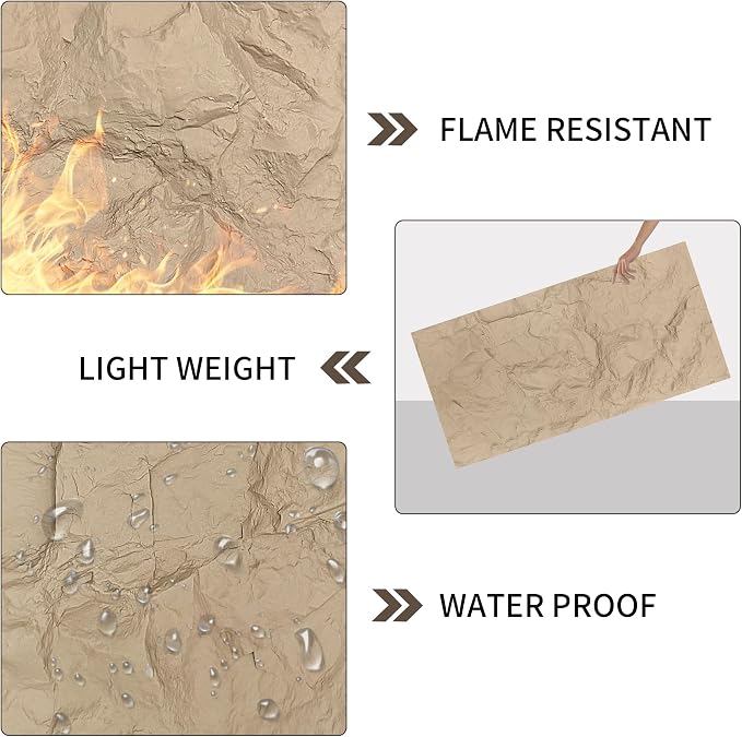 3D Faux Stone Wall Panels, Lightweight & Waterproof Accent Marble Rock Skin - Image 3