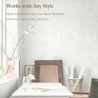 Heroad Boho Peel and Stick Wallpaper Modern Floral Wall Paper Neutral Beige - Image 4