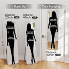 SCWF-GZ 57x16 Door Hanging Full Length Mirror, Floor Stand Wall Mounted Metal - Image 4