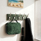 SKOLOO Creations Forest Green Solid Wood Wall Mounted Coat Rack, 5 Hooks - Image 4
