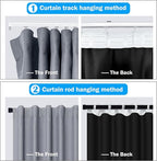 MaKefeile Room Divider Curtains Total Blackout Privacy Curtain Panel Room - Image 2