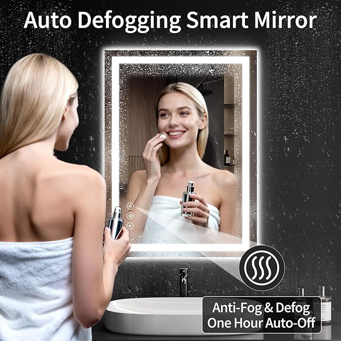 LED Bathroom Mirrors 28"x36" Bathroom Mirror - Image 3