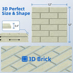 20 Pack Acoustic Panels with Self Adhesive, Soundproof Wall Panels, Brick Sound - Image 6