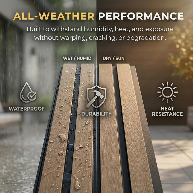 From Plain to Beautiful in Hours WPC Exterior Wall Slat Panels Waterproof - Image 2