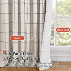Lajode Linen Blackout Curtains for Living Room - Image 3