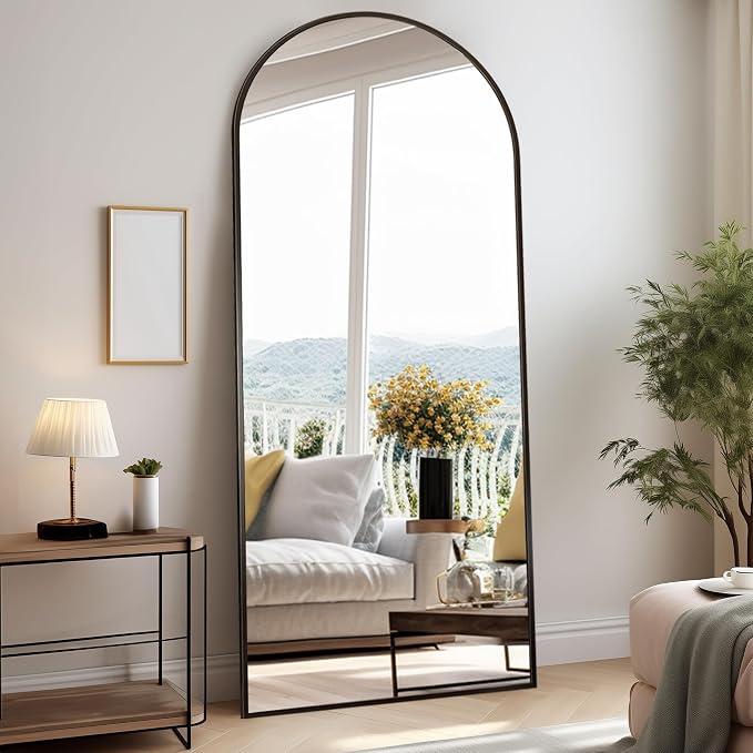 Rowjut Floor Full Length Mirror, Arched Mirrors Full Length 76"x34" - Image 2