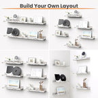 upsimples Floating Shelves for Wall, Wall Shelves for Decor Storage Set of 6 - Image 4