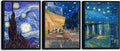 Wieco Art Framed 3 Panels Canvas Prints of Vincent Van Gogh Paintings by WiecoArt