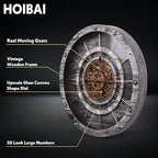 HOIBAI Wall Clock, 24 Inch Moving Gears Clock Large Wall Clock - Image 3