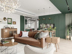 Dimoon 394''x23.6'' Green Peel and Stick Wallpaper Contact Paper Modern Self - Image 5