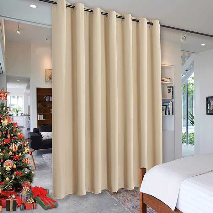 RYB HOME Wall Divider Curtain for Living Room, Noise Reduction Privacy Curtain by RYBHOME
