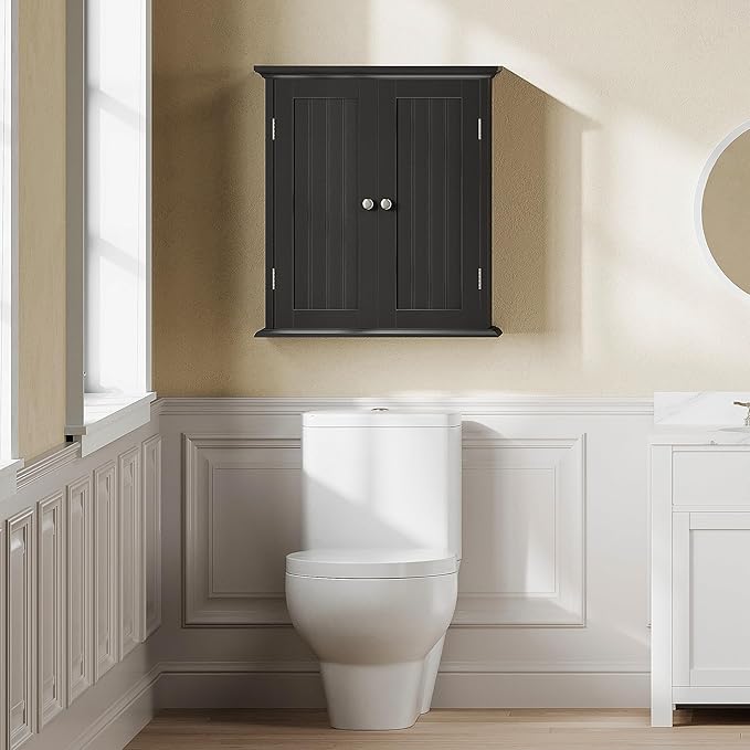ChooChoo Bathroom Wall Cabinet Set of 2, Over The Toilet Space Saver Storage - Image 2