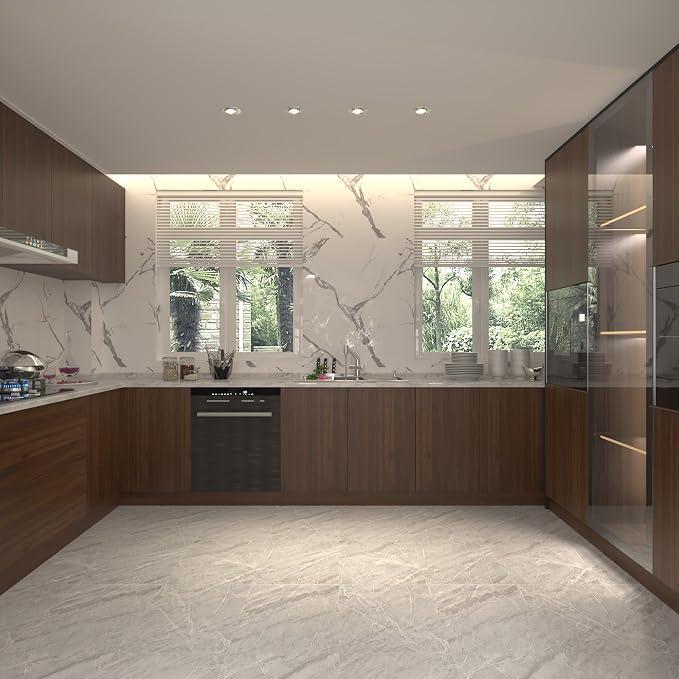 BOMENG Walnut Wood Contact Paper Roll Thick Brown Textured Wood Grain Peel and - Image 7