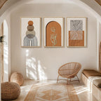 Large Framed Boho Abstract Wall Art - Image 3