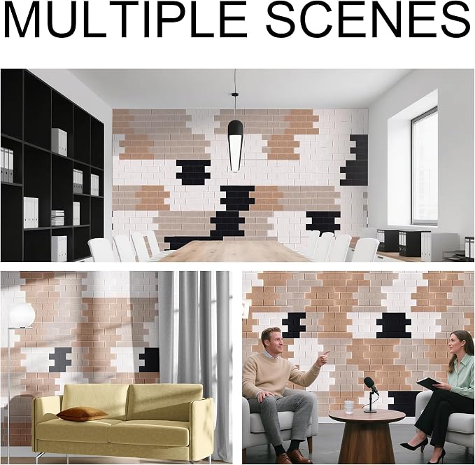 WoveN SounD Brick Acoustic Wall Panels Seamless Visual, High Density, Sound - Image 6