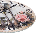 Kitchen Wall Clock, Vintage Floral Wall Clocks - Image 4