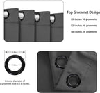 BONZER Extra Wide Room Divider Curtain Total Privacy Wall Grommet Top Thermal - Image 3