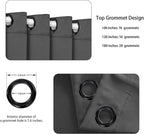 BONZER Extra Wide Room Divider Curtain Total Privacy Wall Grommet Top Thermal - Image 3
