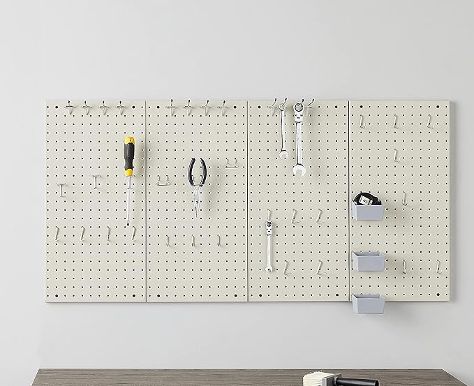 Amazon Basics Rectangular Metal Pegboard Wall Organizer, Tool Storage - Image 8