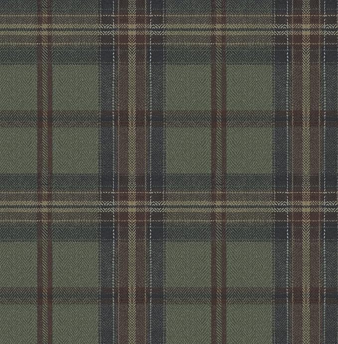 NextWall Harry & Grace Herringbone Plaid Premium Matte Non-Woven Peel and Stick by NextWall