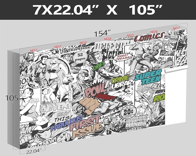 XMPMBM-Cartoon Hand-Painted Comics Nursery Room Fabric Wallpaper Kids Gaming - Image 4